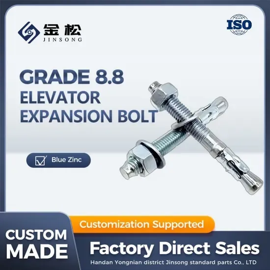 High Tensile Stainless Steel Wedge Expansion Anchor Bolts for Concrete Foundations