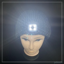 Partihandel akryl reflekterande tuque LED -hatt