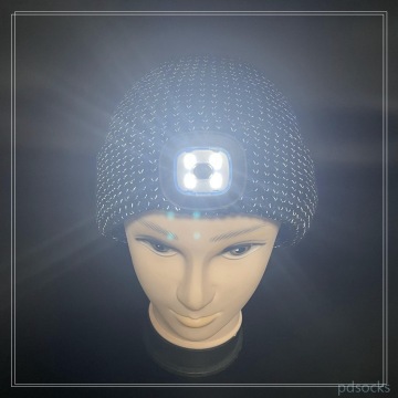 Engros akryl reflekterende tuque led hat