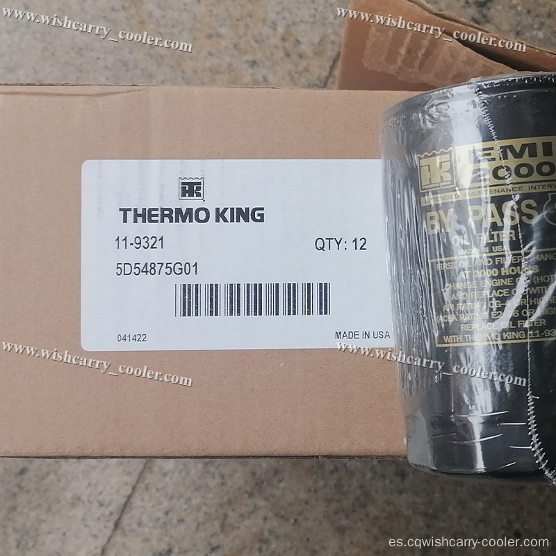 119321 Thermo King Filter de aceite original Piezas de repuesto del mercado de accesorios disponibles para la unidad de refrigeración T-880PRO T-800M