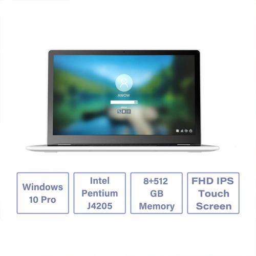 2-in-1 โยคะแล็ปท็อป 13.3 นิ้ว Intel J4205 FHD หน้าจอสัมผัส FHD