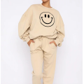 Veste de pull smiley oversize de surdimension féminine