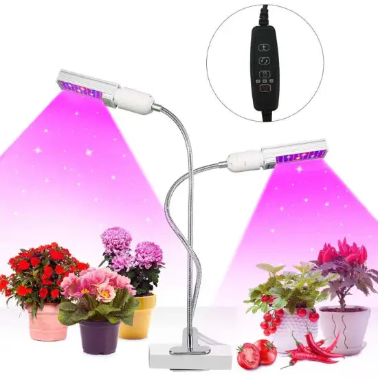 SHENPU Desk Grow Lamp: 45W LED Timer for Indoor Plants