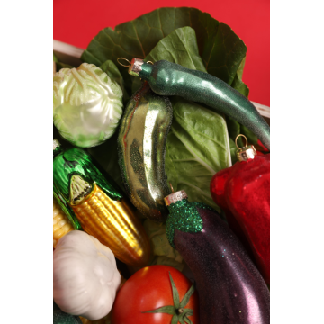 Champagne Christmas Ornaments Christmas Various Vegetable Glass Blown Ornaments Supplier