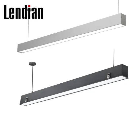 New Factory Design Cheap Black Remote Control LED Hanging Light Nordic Modern Linear Pendant