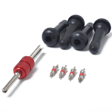 4pcs TR414 Snap-in Tire Rubber Valve Stems with 4 Valve Cores+Core Removal Tool Wrench-Wholesale Price at BAJUTU-Wish Hot Seller