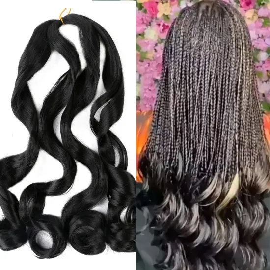 Hair Curlers Spiral Curls Synthetic Loose Wave Crochet Braids Hair Extensions Pre Stretched Braiding  For Black Women Hair