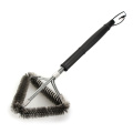 Brosse de nettoyage en plastique à manche long et grille triangulaire