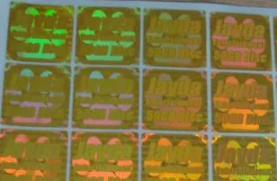 Transparent hologram sticker