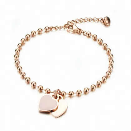 Stylish Titanium Heart String Bracelet