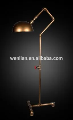 copper rusted floor lamp industrial lighting