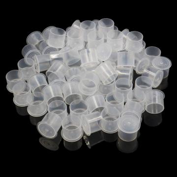 1000Pcs 11mm 14mm 17mm 20mm Plastic Microblading Makeup Tattoo Ink Cups With Base Pigment Ink Caps Tattoo Accessories Supply