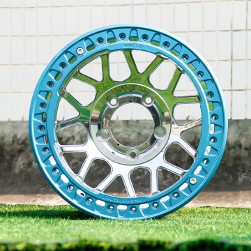 Jiangzao Blue Color Beadlock Wheel Rims cho SUV và xe địa hình (15-18 inch, các mẫu bu lông khác nhau)