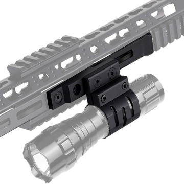 27mm 25.4mm 20mm Diameter Flashlight Feyachi M-Lok Offset Flashlight Ring Mount For Mlok Rail System - 2 Mounting Inserts