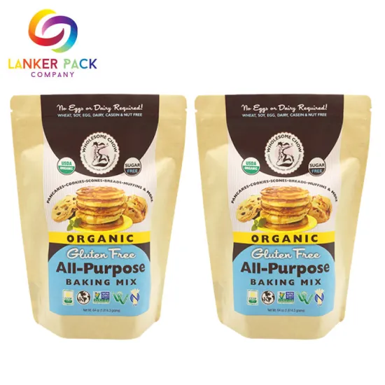 Moisture Proof Reusable Zipper Stand Up Cookie Bag