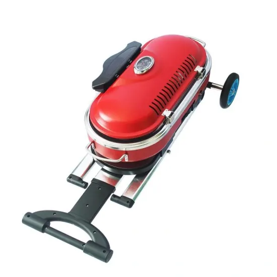 New Style Foldable Stainless Steel Outdoor Gas BBQ Grill with Two Side Shelves