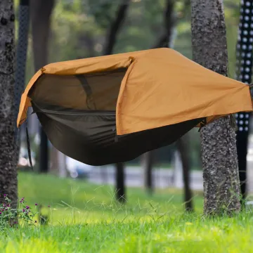 Outdoor Indoor Swing Hammock with Mosquito Net for Two