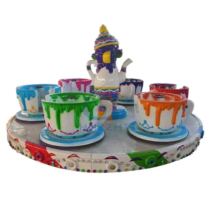 Fun Rotating Coffee Cup Amusement Ride