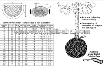 Chain Link fence Mesh for Plant / tree Root Ball Mesh Basket