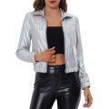 Fashion Gold Shiny Streetwear Women's Jackets