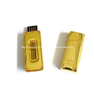 Golden Bar Usb Flash Drive