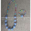 20MM Round Chunky Polka Dot Bead Necklace For Baby Girls