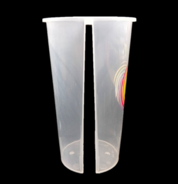 700ml Empty PP Plastic Coffee Twin Split Cup for Boba Tea
