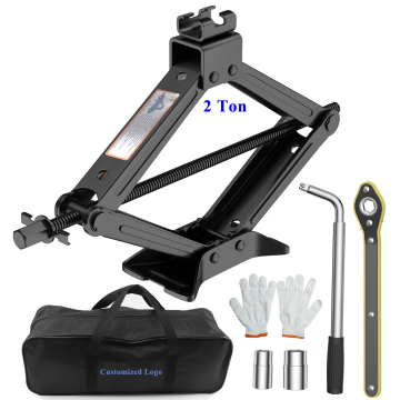 2-Ton Car Scissor Jack Repair Kit with Lug Wrench