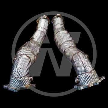 Performance Downpipes مع Heat Shield لـ Audi S6 S7 RS7 C7 4.0T 2013-2018