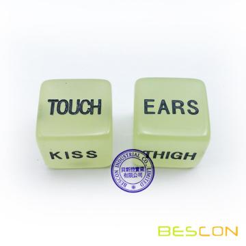 Luminous Funny Dice , Glowing Love Dice Sex Dice Erotic Dice Love Game Toy Sweetheart Couple Gift for Bachelor Party