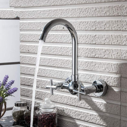 3 lubang dapur faucet wall mounted wastafel