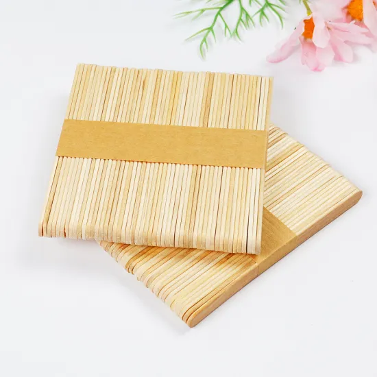 Customizable Bamboo and Wooden Ice Cream Sticks for Food Grade Use
