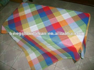 plaid 100% cotton table cloths