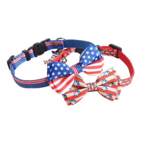 dog tie with American marks