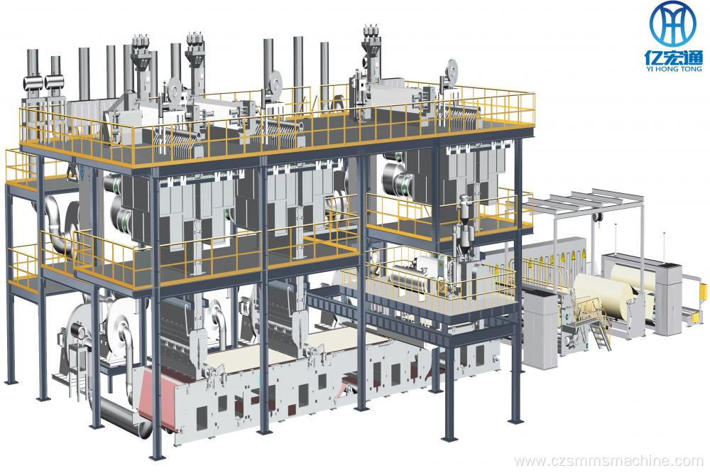 SMMS Spunbond Meltblown Non-woven Fabric Production Line