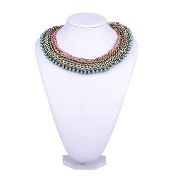 Zinc alloy chains colorful ropes turquoise fashion jewelryNew