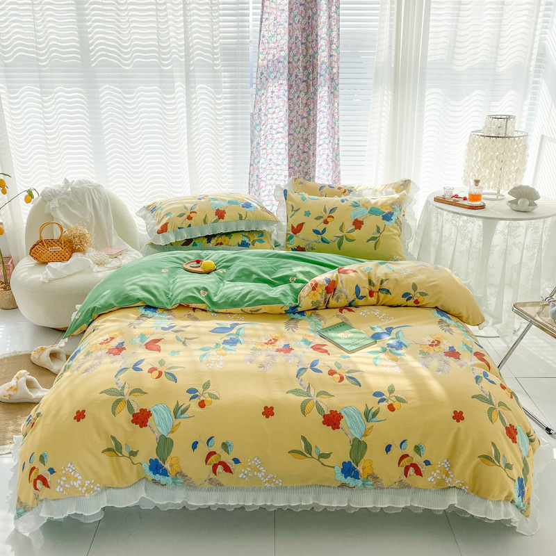 Printing Flowers Chinese Style Bedding Set 7 Jpg