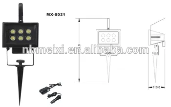2015 high power super briight 6watt rechargeble flood light with insert link
