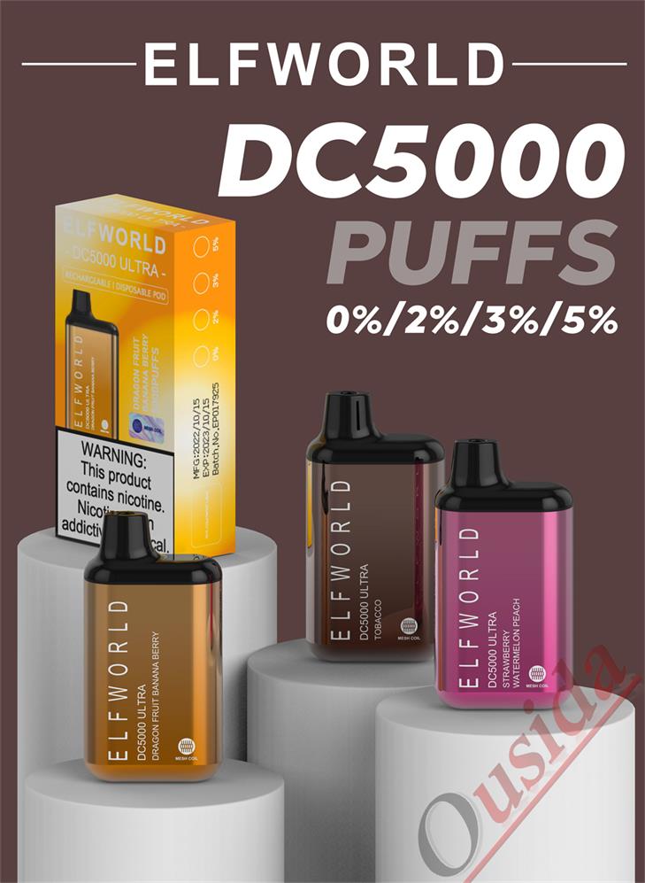 Elf Wolrd DC5000 Puffs VAPE DISPOSIÁVEL VAPE