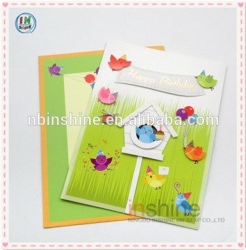 Birthday invitation card & envelope , innovation greeting paper printing cards