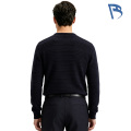 Men's Horizontal Texture Crew Neck Knit Sweater