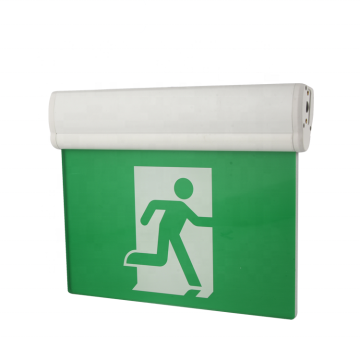 Running Man Exit -Schild mit Aluminiumgehäuse