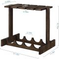  Cup ware organization Rustic Wine Rack Countertop with 4 Bottles Supplier