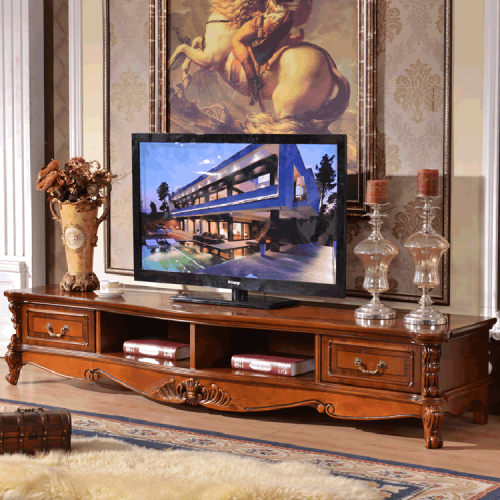 European style drawer tv stand multifunctional TV cabinet