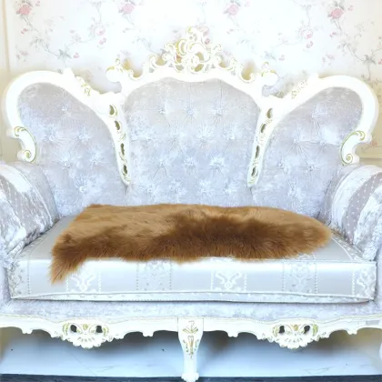 China wholesale home decor Long Hair Wool Imitation faux fur sheepskin rug fake sheepskin rug