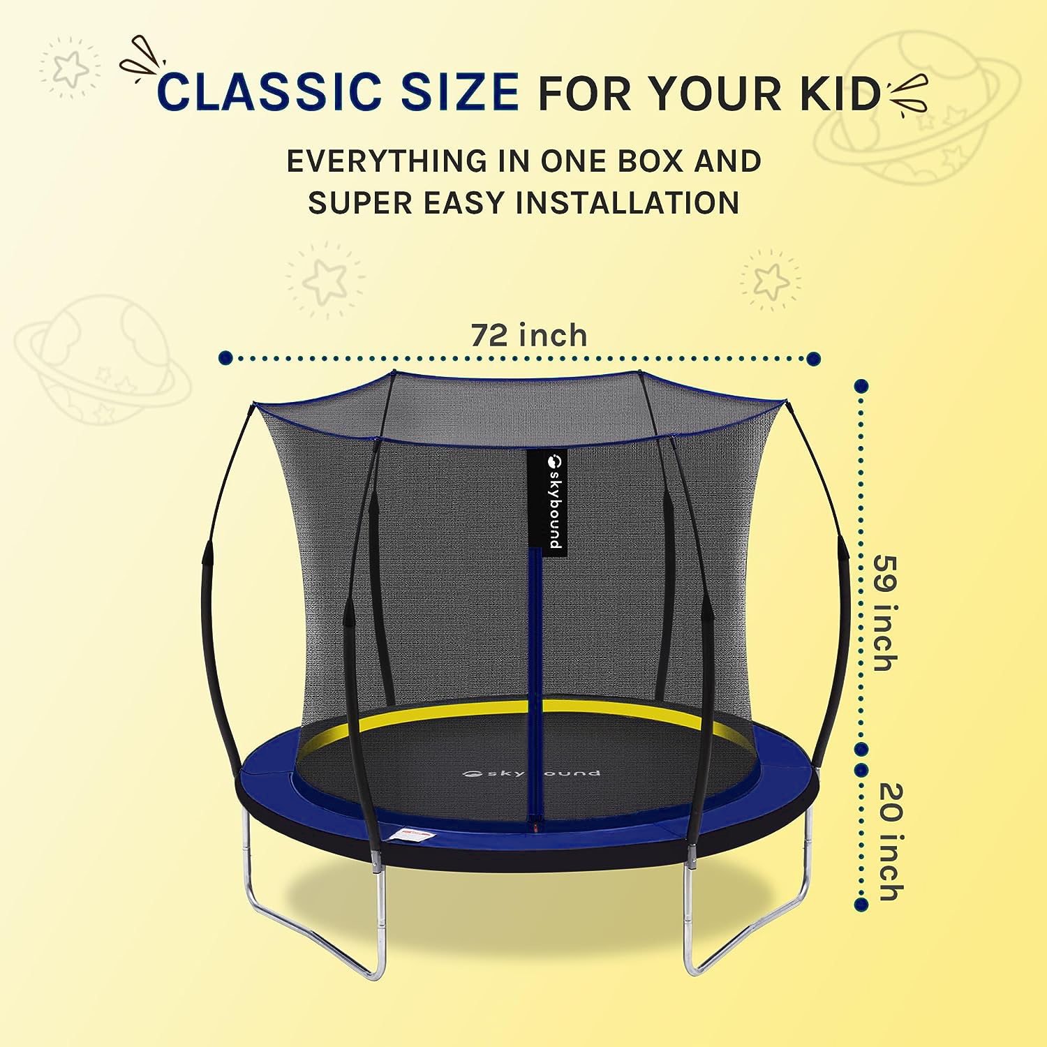 Springless Trampoline Rectangle Quality Trampoline 6ft springless with blue spring pad for Sale