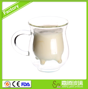 2016 Popular Originality Milk Glass Cup Hand-blown Pyrex Heat Resisting Borosilicate Glass Cup Lead Free