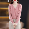 All wool knit coat for women