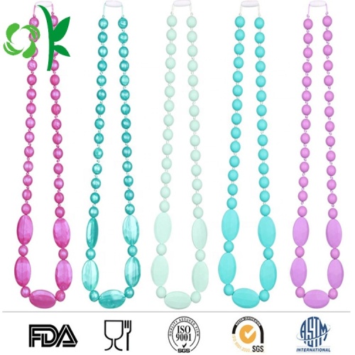 BPA Percuma Silikon Kalung Teether Baby Chew Beads