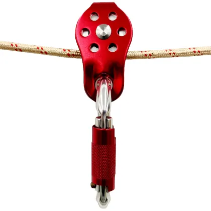 Single Pulley for Mountaineering Rope Transportation
